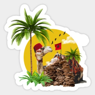 moroccan camel Sticker